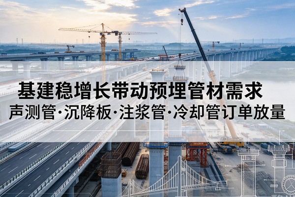 牧野基建稳增长带动预埋监测管材需求，声测管、沉降板、注浆管订单持续放量